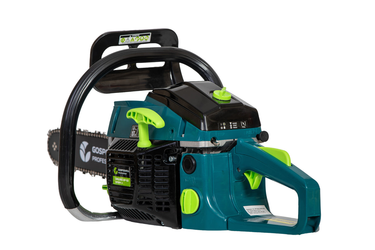 Drujba pe benzina GP-POWER, 2.7CP, 52cc, lama 40cm, 33 dinti, 2 lame, 2 lanturi