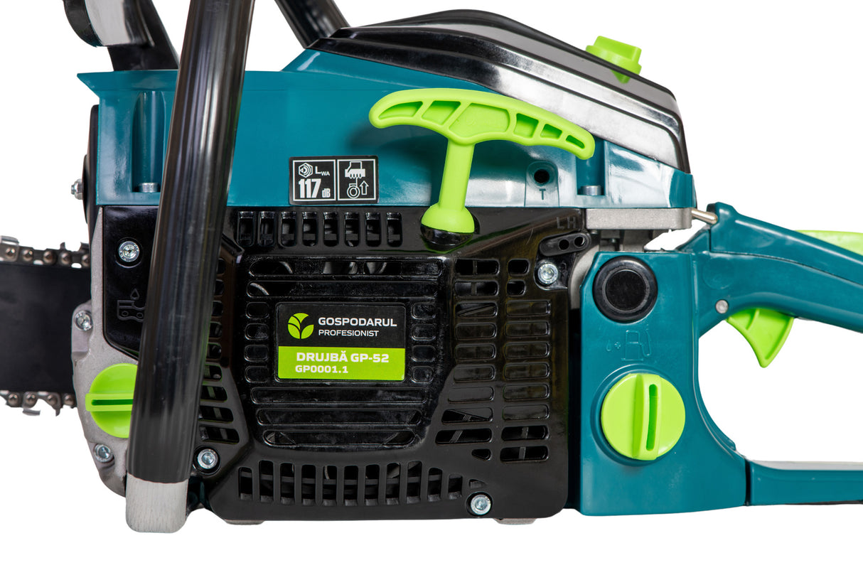 Drujba pe benzina GP-POWER, 2.7CP, 52cc, lama 40cm, 33 dinti, 2 lame, 2 lanturi
