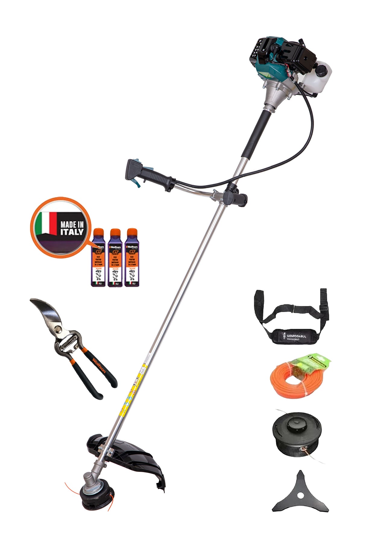 Motocoasa Gospodarul Profesionist 520, 3 CP + fir taietor +3 ulei 0.1L + foarfeca taiere vie