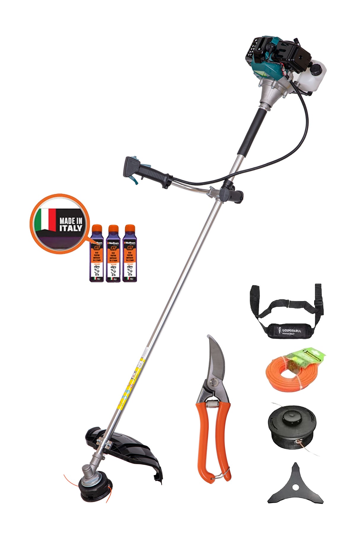 Motocoasa Gospodarul Profesionist 520, 3 CP + fir taietor +3 ulei 0.1L + foarfeca taiat via