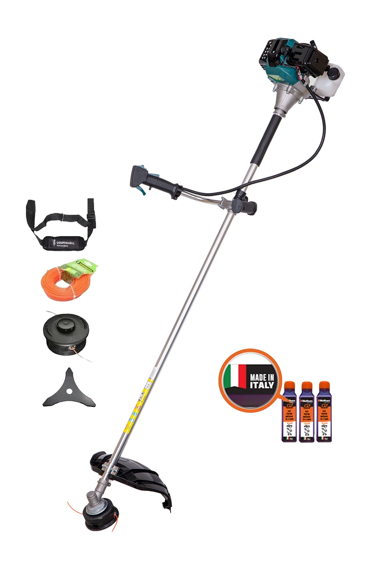 Motocoasa GP-52 POWER, 3 CP, 52cc, 3 accesorii, ham tip curea