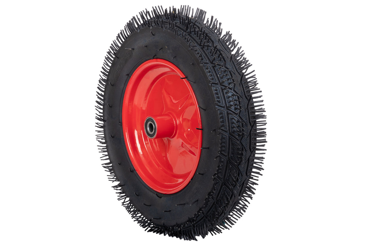 Roata roaba, ax subtire 14 mm, cu rulment, 3.50-8, 8PR