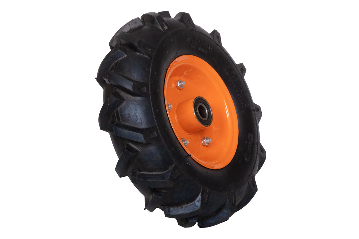 Roata roaba - TT - ax 20mm - rulment - crampoane - 3.50-6 4PR