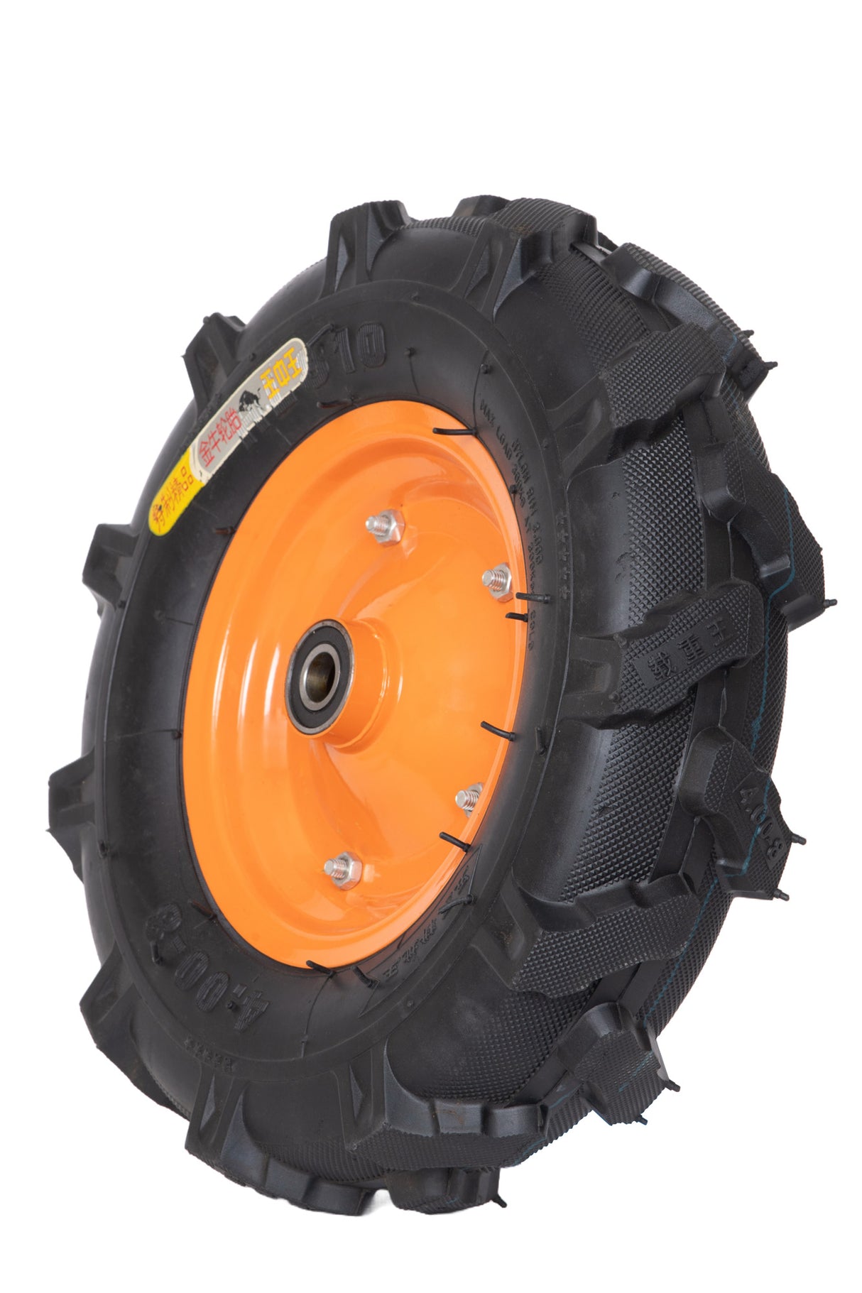 Roata roaba - tt - ax 20mm - rulment - crampoane - 4.00-8 4pr