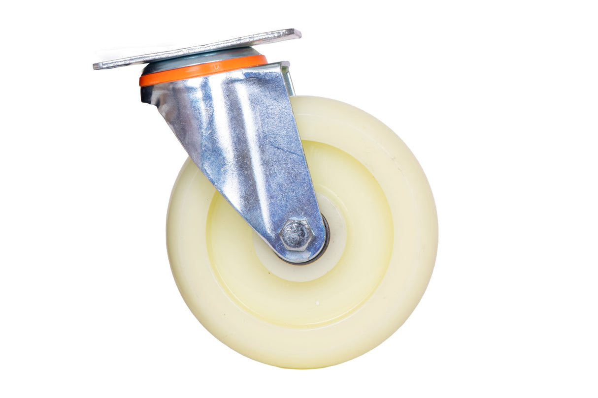 Roata carucior 4'' cu talpa metalica, rulment, dimensiune 100/30-50