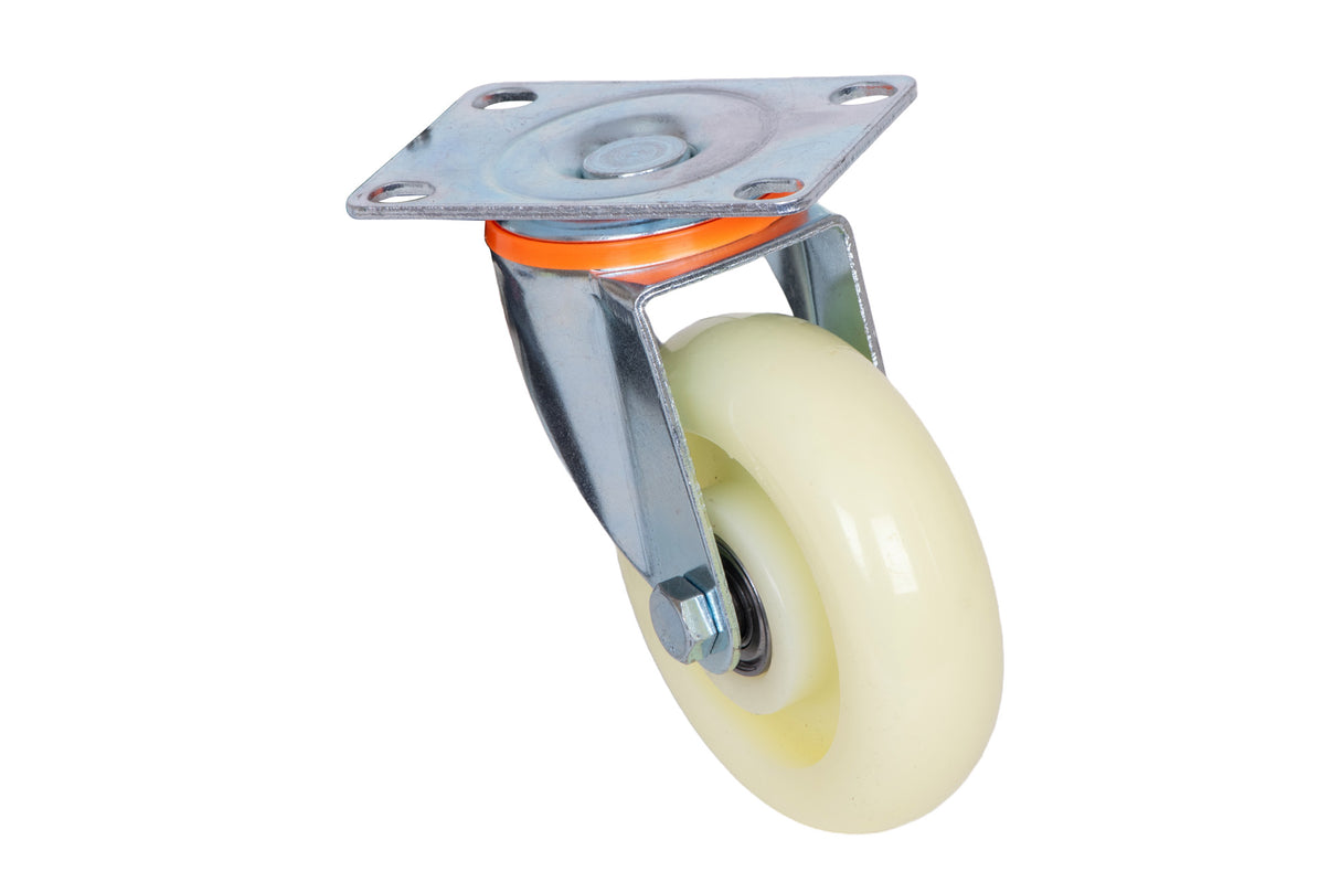 Roata carucior 4'' cu talpa metalica, rulment, dimensiune 100/30-50