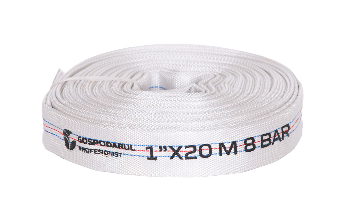 Furtun pompieri - pvc panzat - 1" - ø 25mm - 8 bar - tip d - 20m
