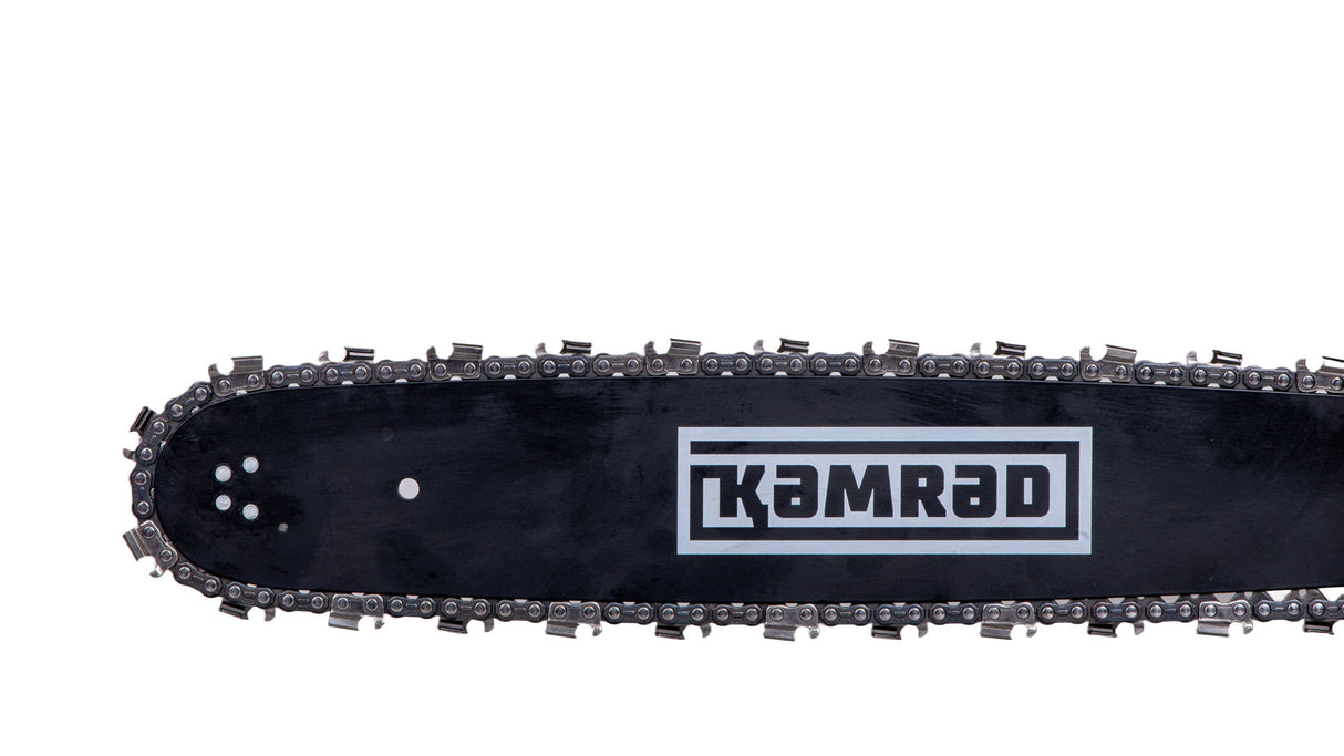 Drujba pe benzina Kamrad KR-52, 5.8 CP, 52CC, 33 dinti, pasul 0.325”, 1,5mm + ulei amestec 0.5L si toporisca Wolfson