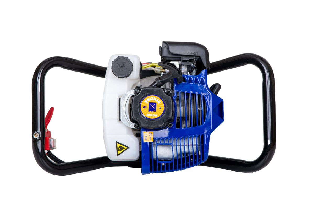 *Promo*Motoburghiu foreza de pamant Kamrad KMR-520, 7CP. Accesorii incluse: 3 burghie incluse (100mm, 150mm si 200mm)