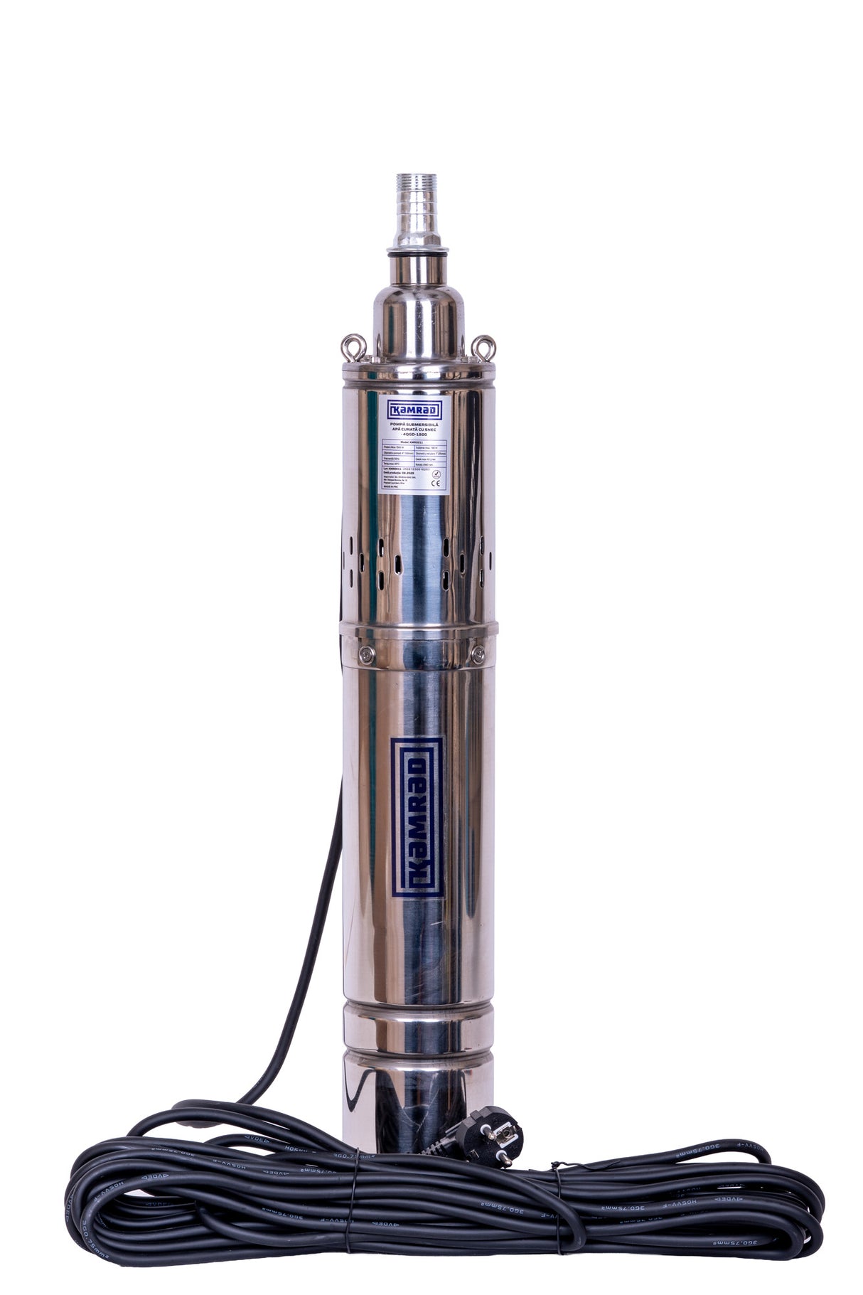 Pompa submersibila apa curata cu snec KAMRAD 4QGD-1500 – 1500 W, inaltime refulare 190m