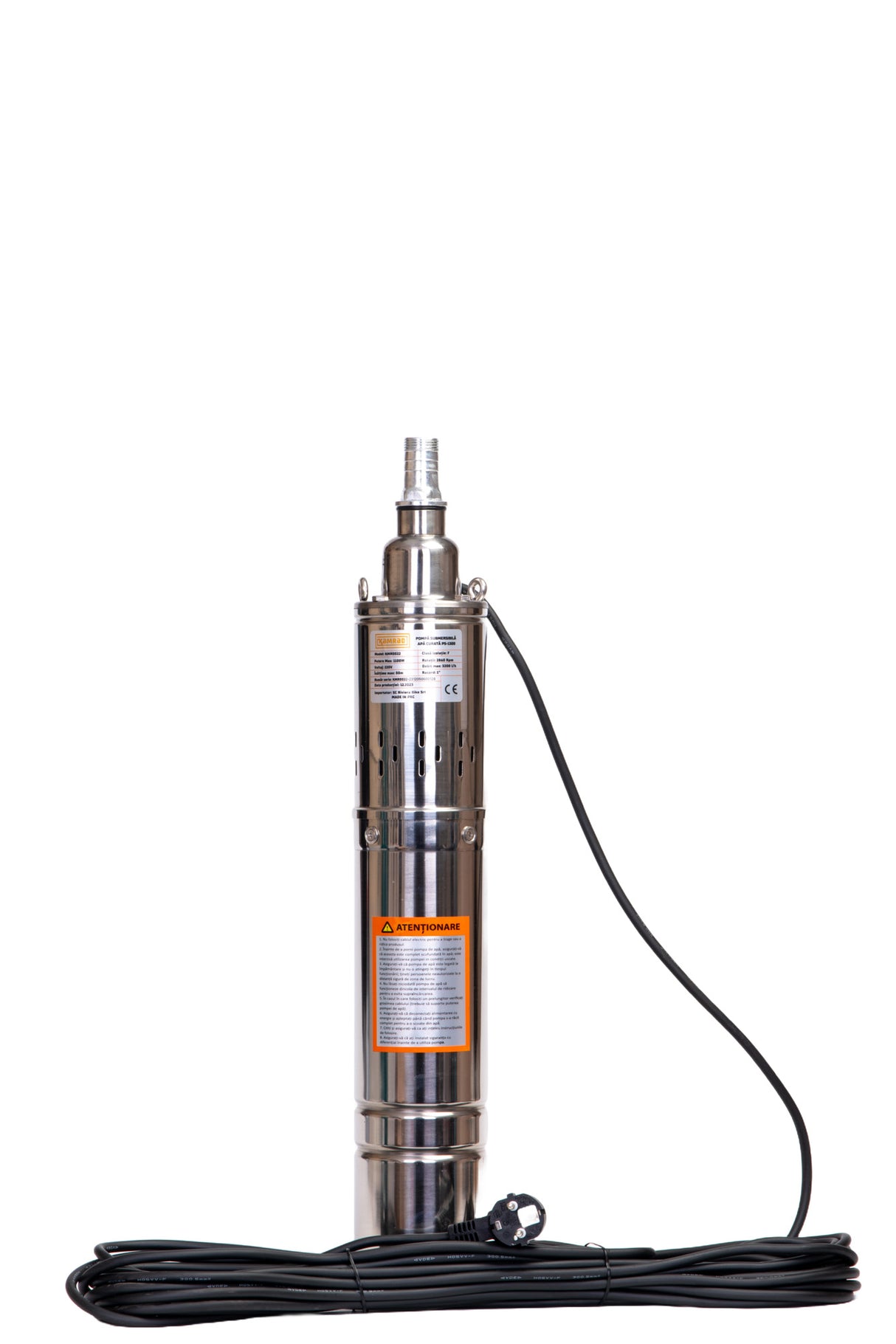 Pompa submersibila apa curata Kamrad PS-1300, 1100W, cablu 15m, 3200L/h, 1 tol, diametru 100mm