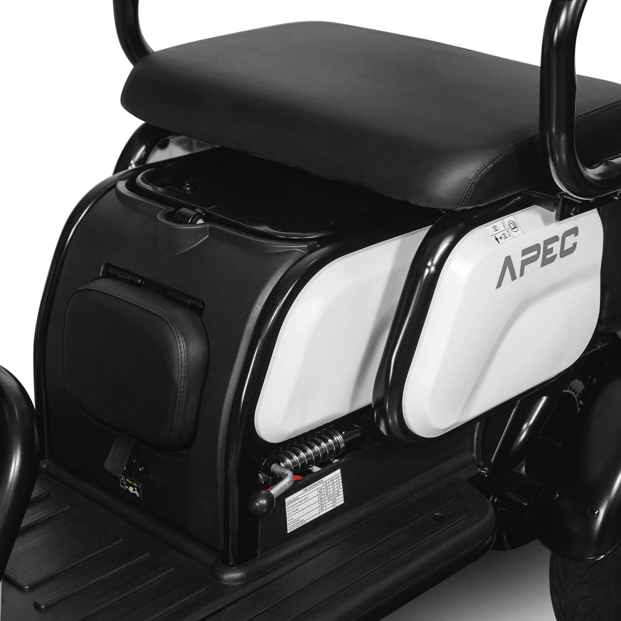 Triciclu Electric, Fara Permis, Motor 1000W, 2-3 locuri, APM2 Alb, Autonomie pana la 36km, viteza maxima 25 km pe ora, Omologat RAR