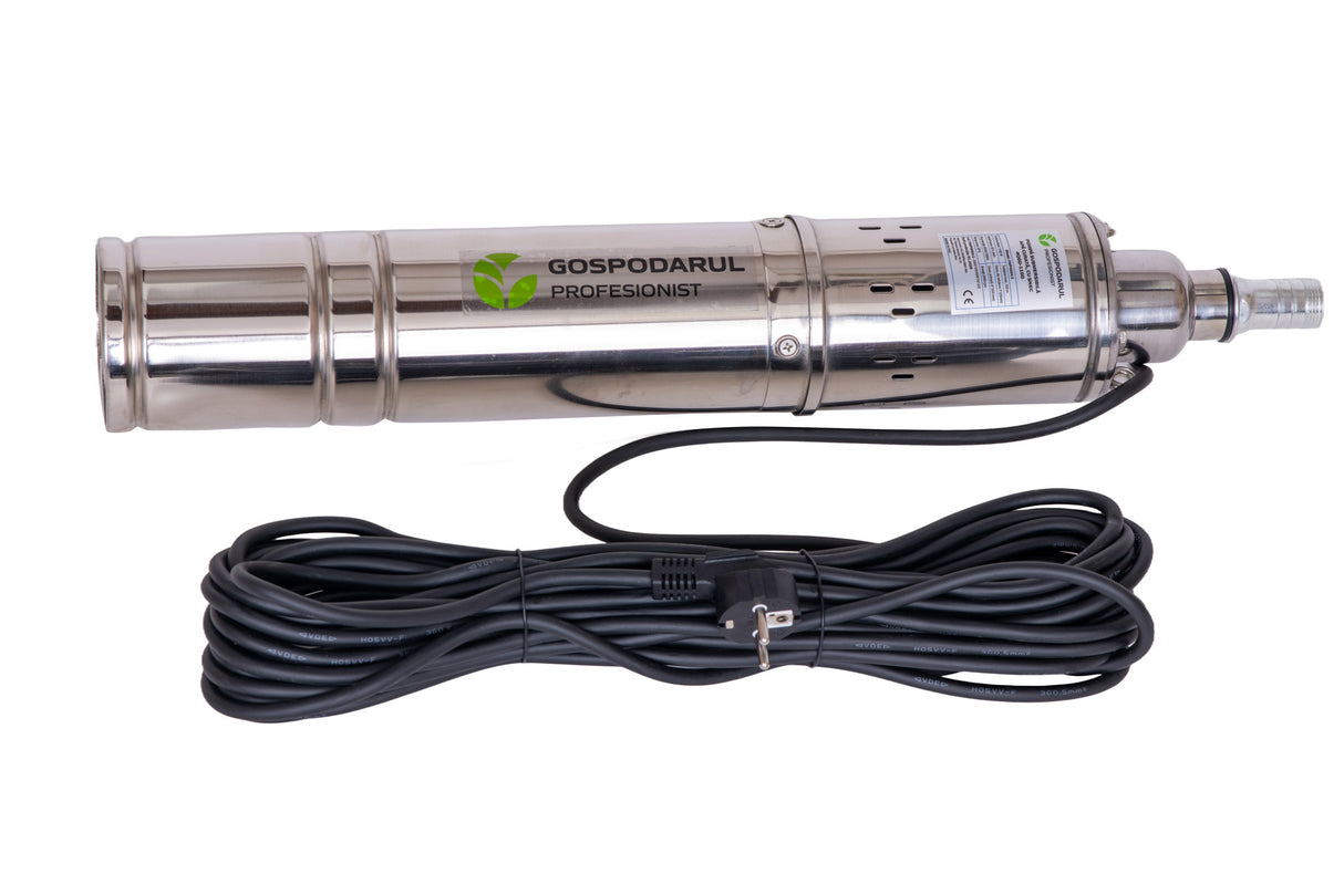 Pompa submersibila pentru apa curata cu snec Gospodarul Profesionist 4QGD 1100W, 1800 l/h, cablu 15m