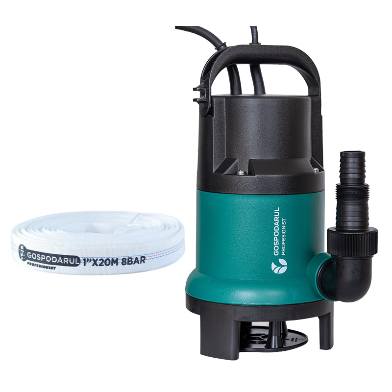 Pompa submersibila apa murdara Gospodarul Profesionist - QDP-400-F 400W, 8000 l/h + furtun 20m