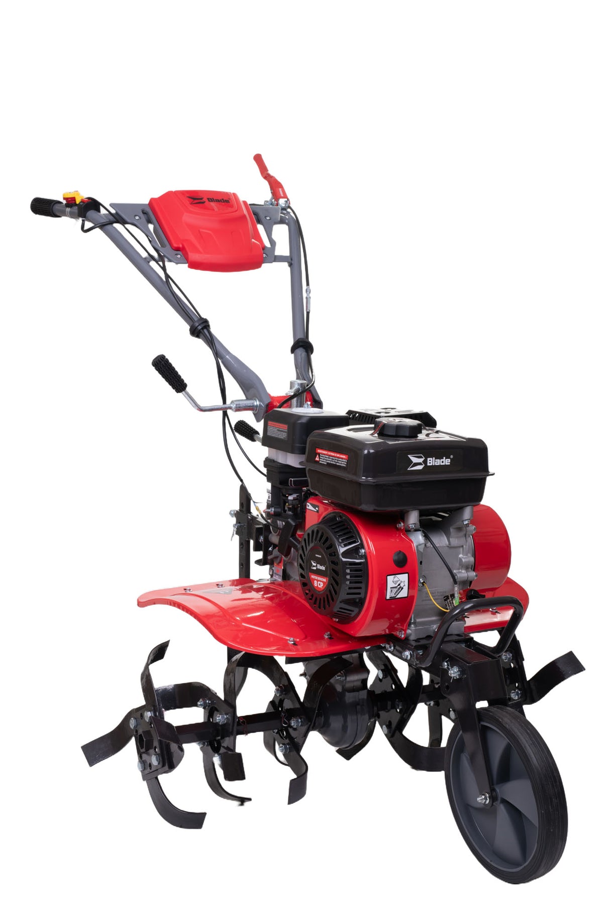 Motosapa pe benzina Blade 800PRO, 8CP, latime de lucru 60-80 cm, roti de transport 4.00-8, plug, rarita si freze pentru sapat