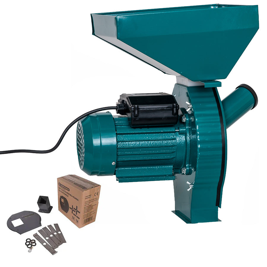 Moara cereale si stiuleti cuva mare Gospodarul Profesionist GP-2 - 3900W, 320 kg/h, 3000rpm + accesoriu furaje