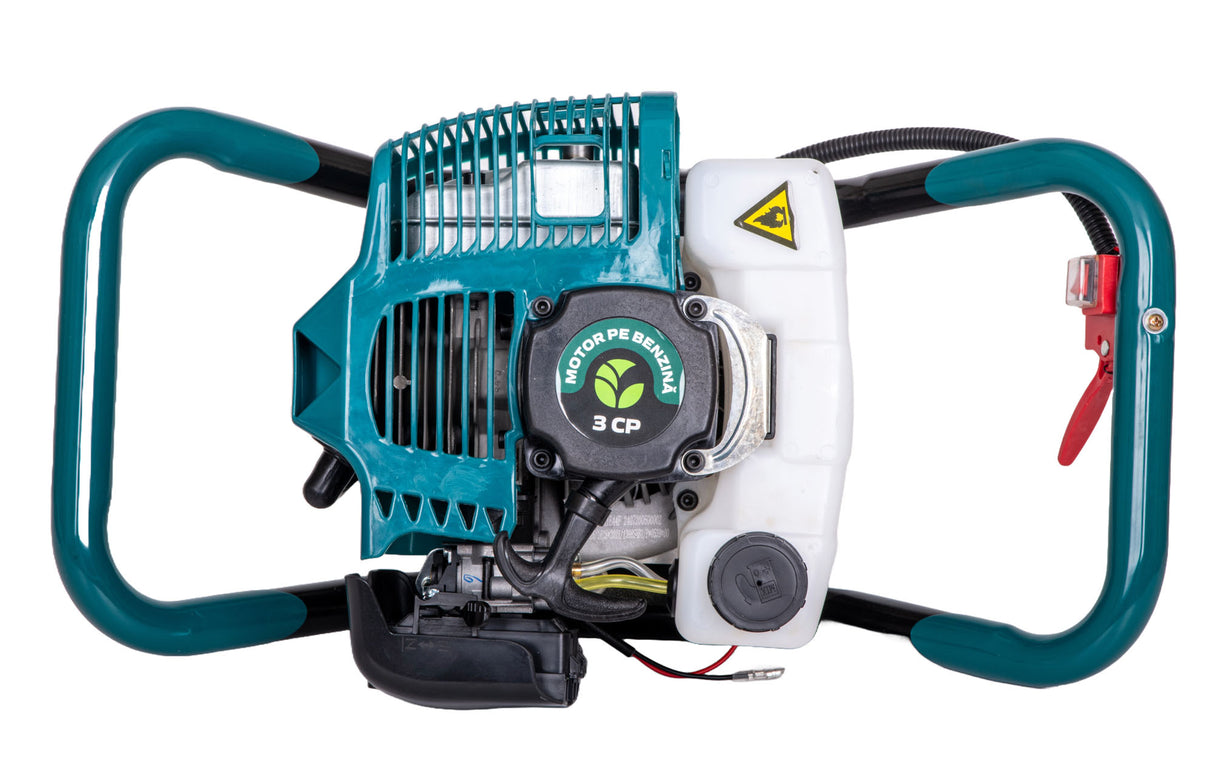 Motoburghiu foreza de pamant Gospodarul Profesionist ED520 - 3 CP, 3 burghie incluse (100,150,200mm) + 3 sticle ulei 0.5l