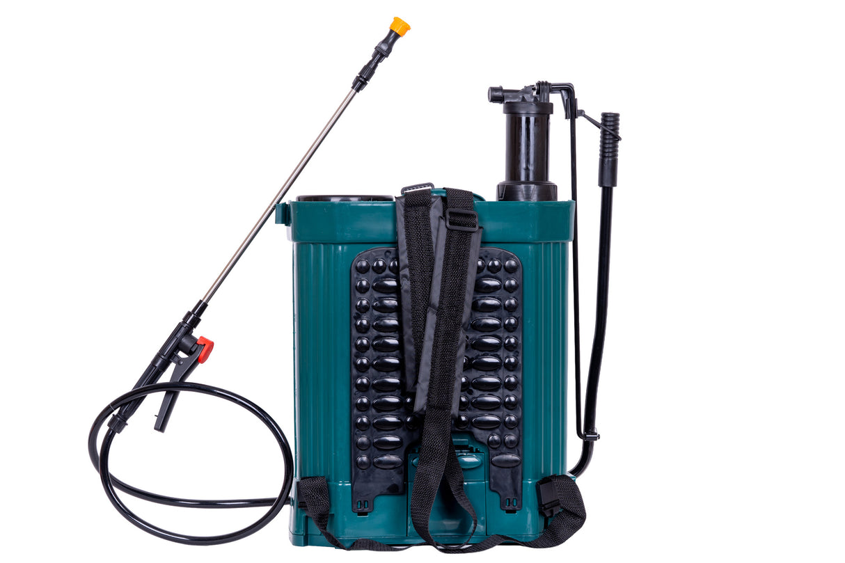 Pompa de stropit Gospodarul Profesionist 16L - 2 in 1 (cu baterie + actionare manuala), 3 duze incluse