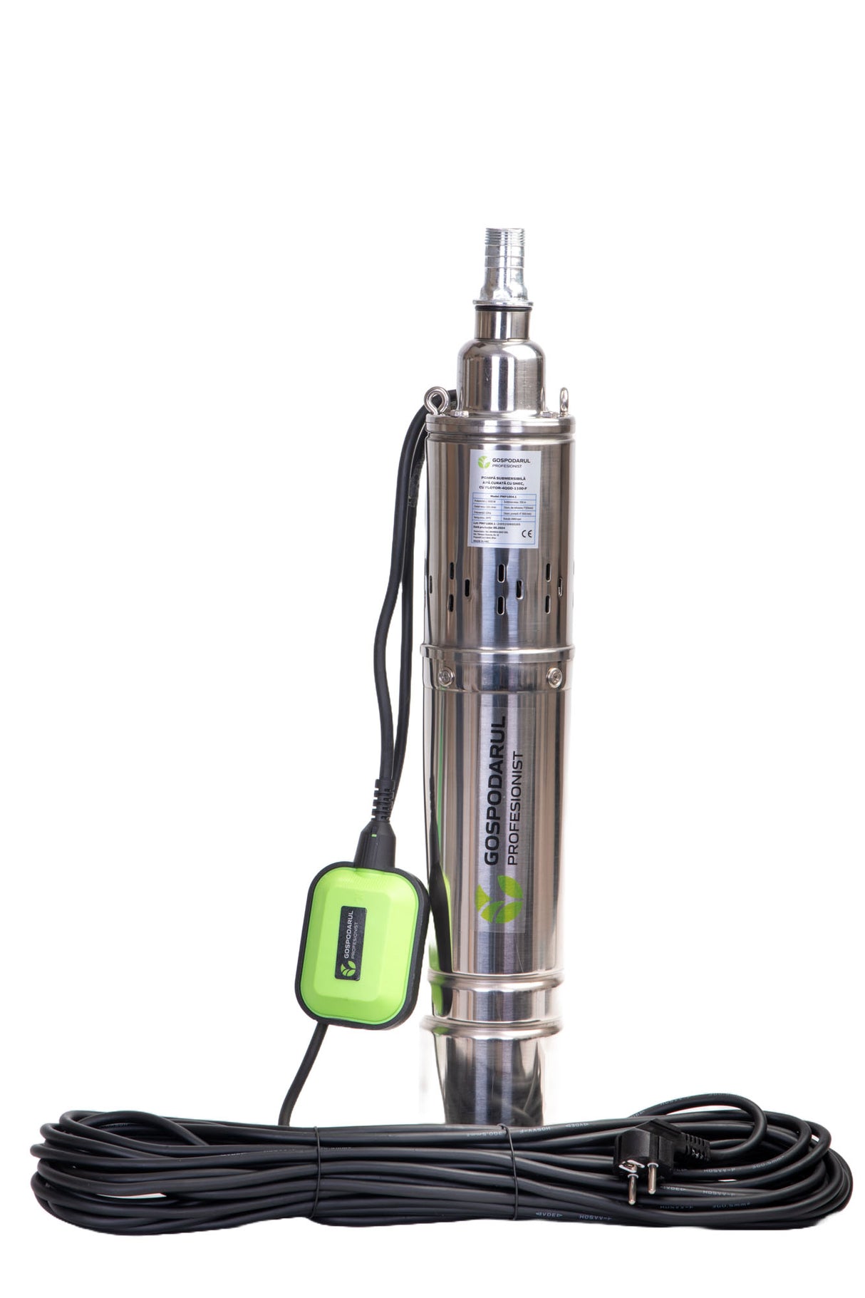 Pompa submersibila apa curata Gospodarul Profesionist, 1100W, cu snec si flotor 4QGD-1100-F