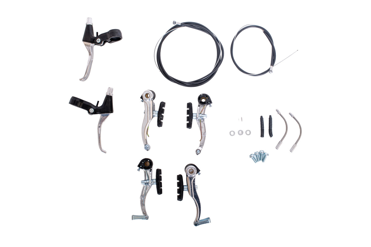 Set complet frana V-Brake, manete aluminiu