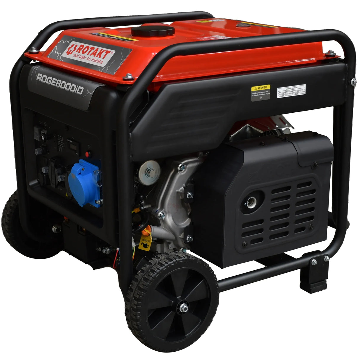 Generator de curent pe benzina Rotakt ROGE8000iD, 7500 W, AVR, voltmetru, iesire de 12V Ask ChatGPT