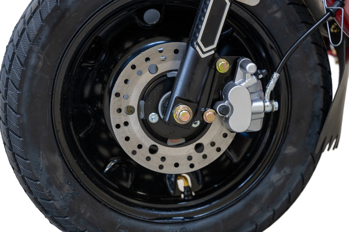 Triciclu Cargo electric BLADE Sprint 3.0 - 2000W, 25 km/h, autonomie pana la 70 km, baterie plumb-acid 72V 45Ah, capacitate maxima 600 kg, fara permis, culoare rosu