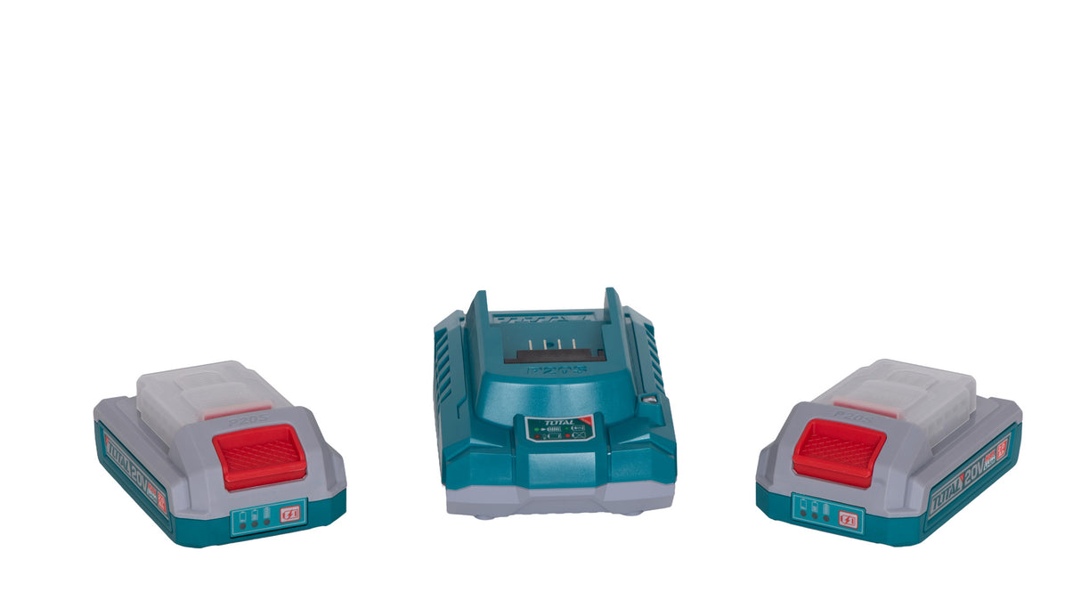 Suflanta cu acumulator TOTAL 20V – 8.5m³/min, include 2 acumulatori si incarcator