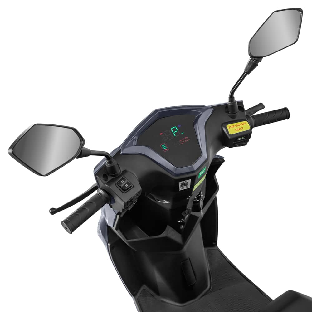 Scuter Electric 1500W, Voltarom VS1 Fara permis, 60V, 20Ah, viteza maxima 25 Km pe ora, Gri, Autonomie 74Km