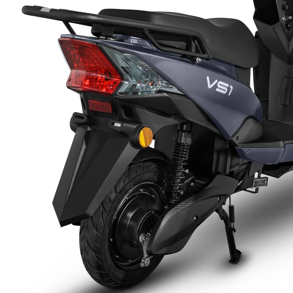 Scuter Electric 1500W, Voltarom VS1 Fara permis, 60V, 20Ah, viteza maxima 25 Km pe ora, Gri, Autonomie 74Km