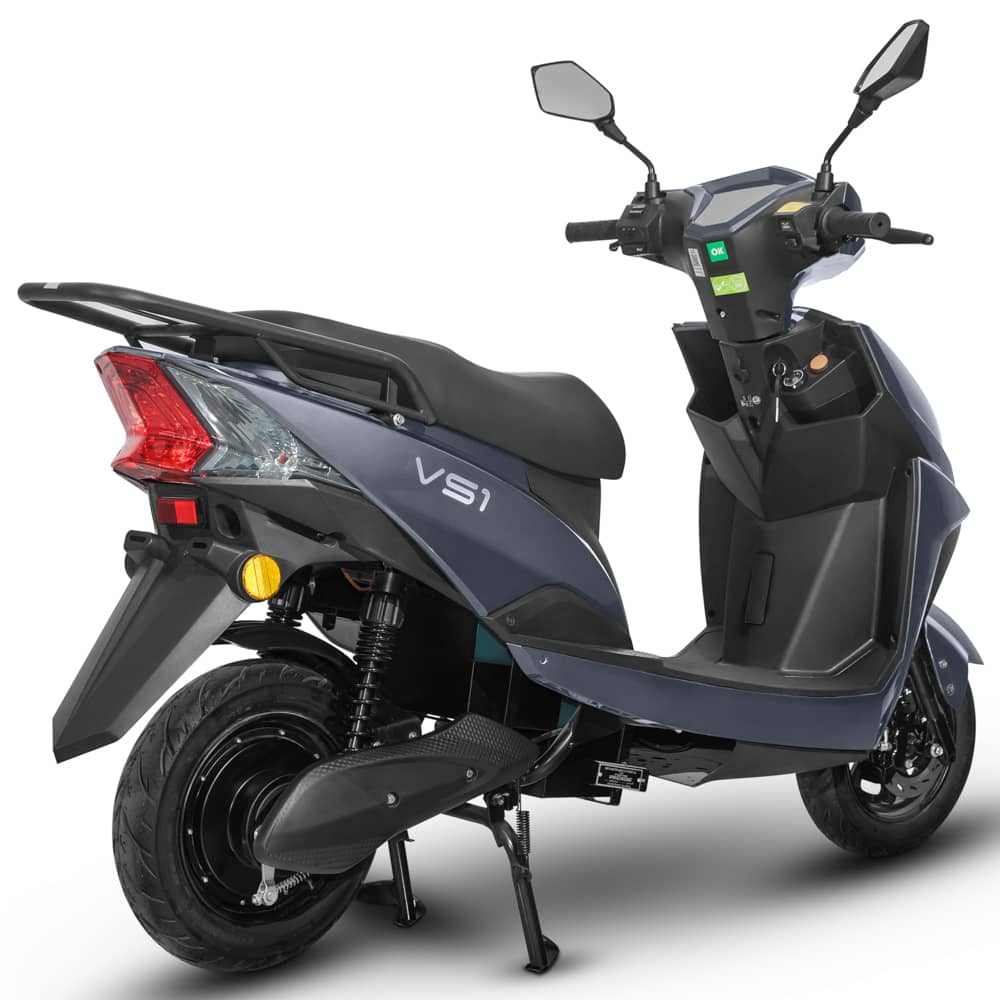 Scuter Electric 1500W, Voltarom VS1 Fara permis, 60V, 20Ah, viteza maxima 25 Km pe ora, Gri, Autonomie 74Km