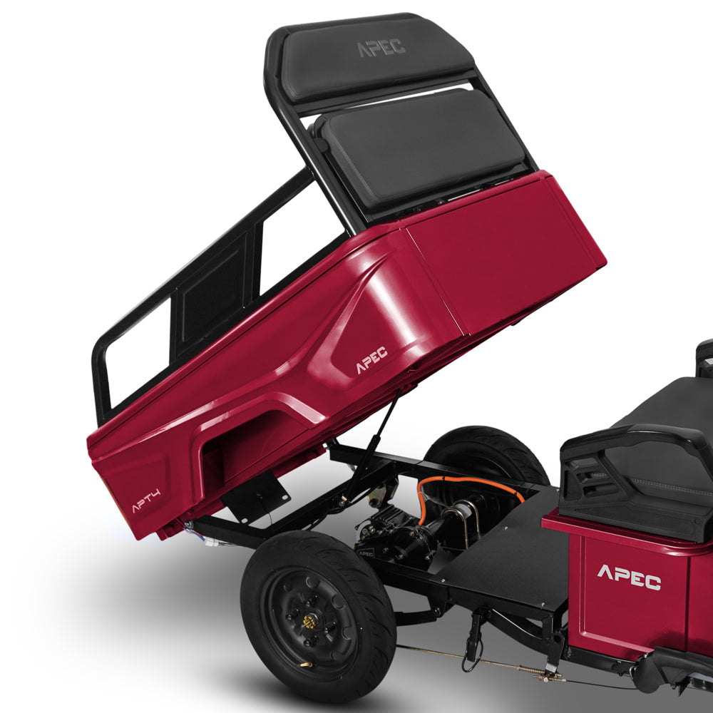 Triciclu electric 1000 W, Voltarom APT4 Fara permis, 60V, 20Ah, 25 Km/h, Rosu, Autonomie 41Km