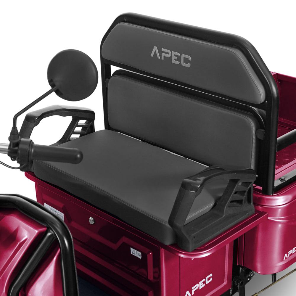 Triciclu electric 1000 W, Voltarom APT4 Fara permis, 60V, 20Ah, 25 Km/h, Rosu, Autonomie 41Km