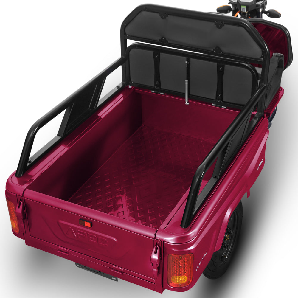 Triciclu electric 1000 W, Voltarom APT4 Fara permis, 60V, 20Ah, 25 Km/h, Rosu, Autonomie 41Km