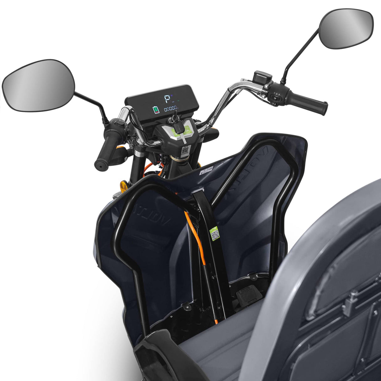 Voltarom Hercules, Motor 3900W, 72V, 45Ah, viteza maxima 25 km pe ora, pana la 50km autonomie, FARA Permis, Triciclu Electric, Gri