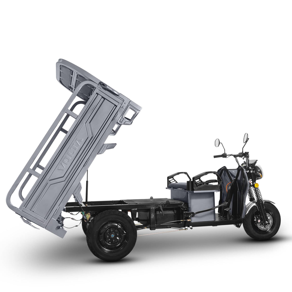 Voltarom Hercules, Motor 3900W, 72V, 45Ah, viteza maxima 25 km pe ora, pana la 50km autonomie, FARA Permis, Triciclu Electric, Gri