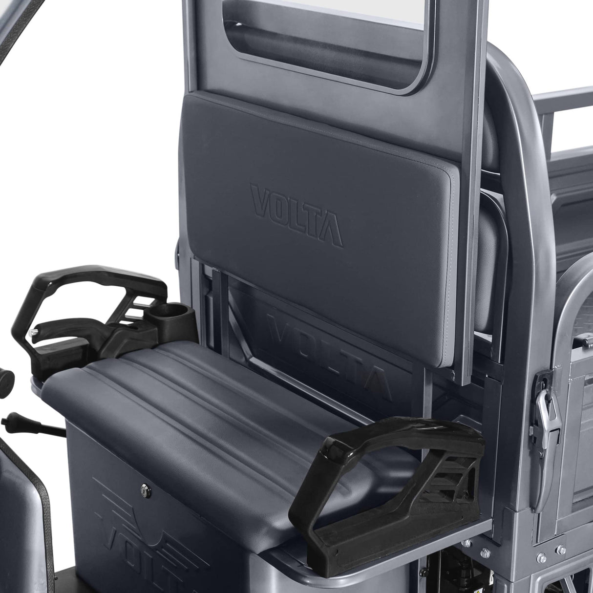 Voltarom Hercules, motor 3900W, 72V, 45 AH, viteza maxima 25 km pe ora, pana la 50km autonomie, Fara Permis, Triciclu Electric Tuk Tuk cu cabina, Gri