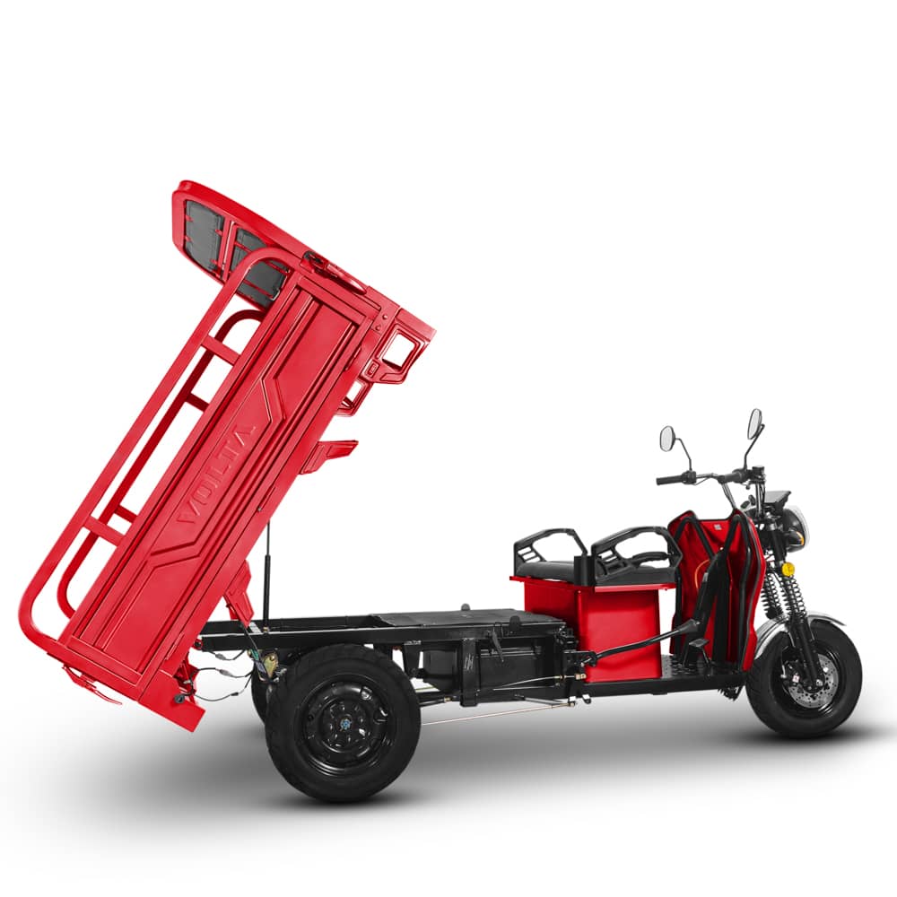 Voltarom Hercules, Motor 3900W, 72V, 45Ah, viteza maxima 25 km pe ora, pana la 50km autonomie, FARA Permis, Triciclu Electric, Rosu