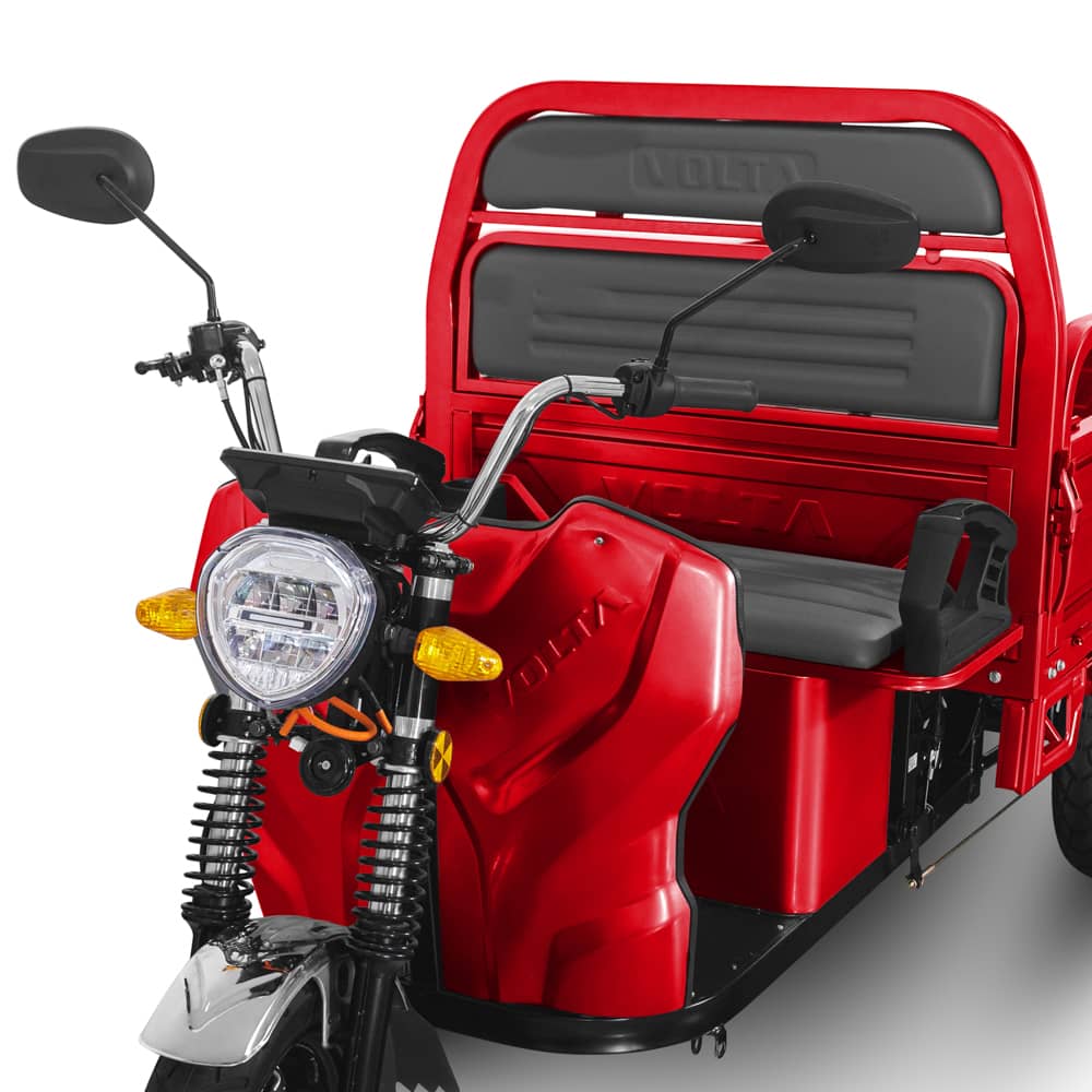 Voltarom Hercules, Motor 3900W, 72V, 45Ah, viteza maxima 25 km pe ora, pana la 50km autonomie, FARA Permis, Triciclu Electric, Rosu