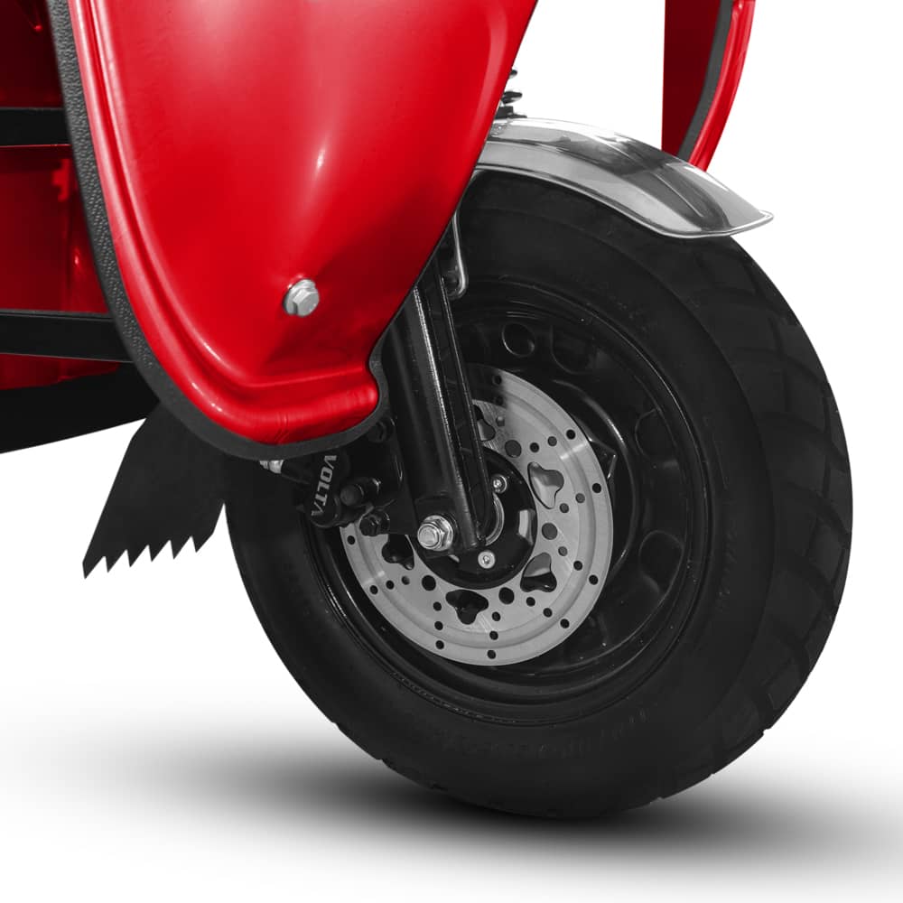 Voltarom Hercules, motor 3900W, 72V, 45Ah, viteza maxima 25 Km pe ora, Autonomie 50Km, Fara Permis, Triciclu Electric VT5 Rosu, Cu Cabina