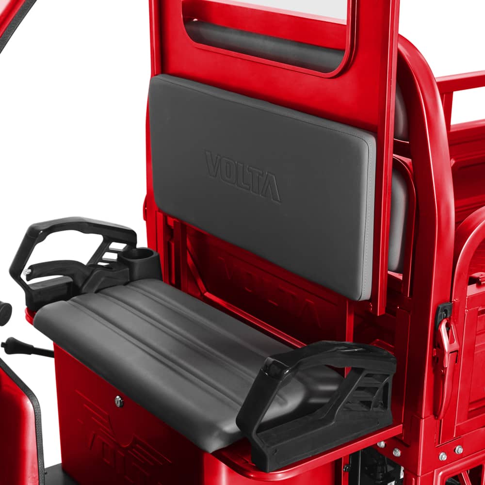 Voltarom Hercules, motor 3900W, 72V, 45Ah, viteza maxima 25 Km pe ora, Autonomie 50Km, Fara Permis, Triciclu Electric VT5 Rosu, Cu Cabina