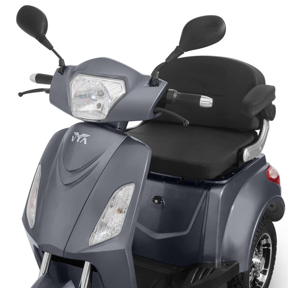 Triciclu electric 1000W, Voltarom VM4 Fara permis, 60V, 20Ah, viteza maxima 25 Km pe ora, Gri, Autonomie 50Km