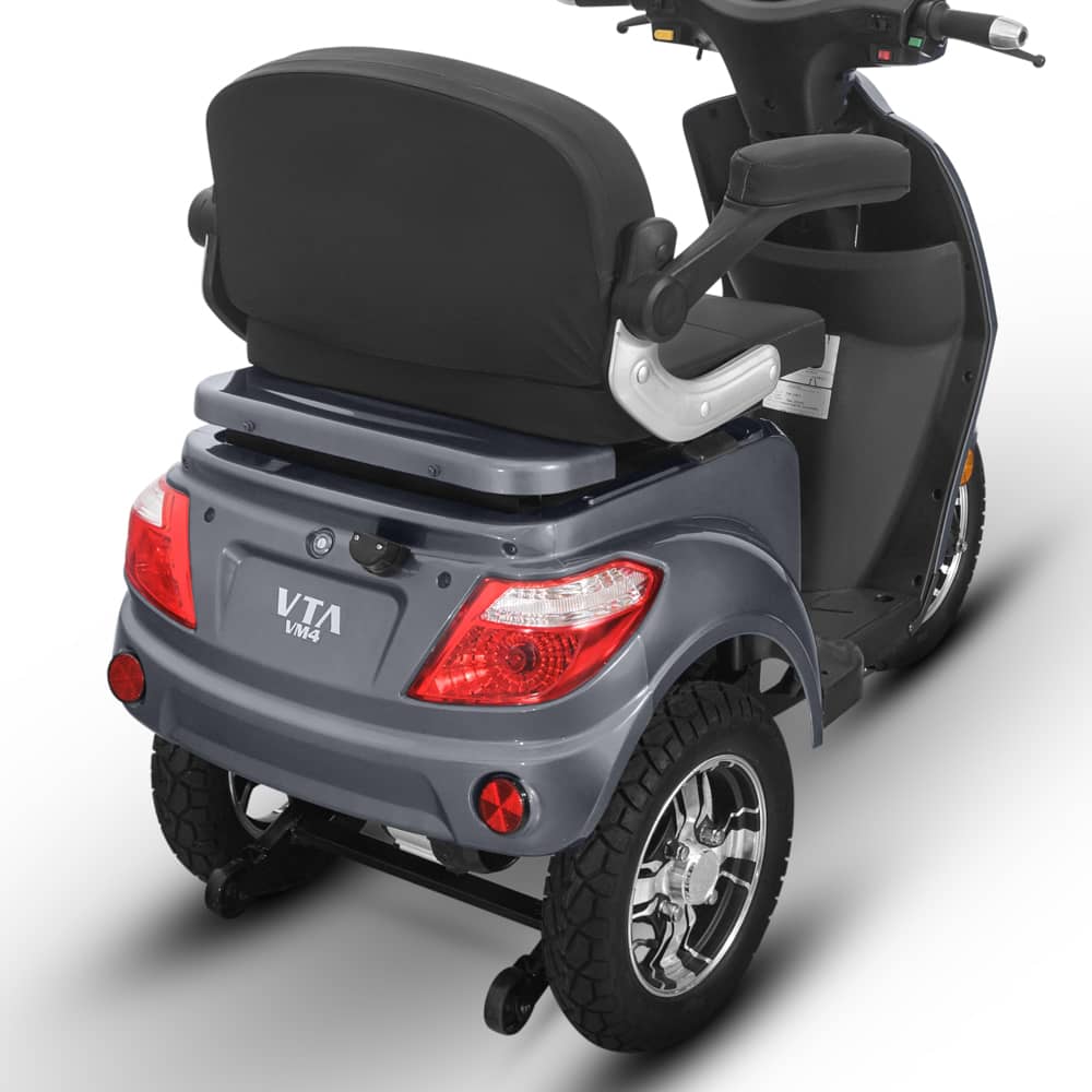 Triciclu electric 1000W, Voltarom VM4 Fara permis, 60V, 20Ah, viteza maxima 25 Km pe ora, Gri, Autonomie 50Km