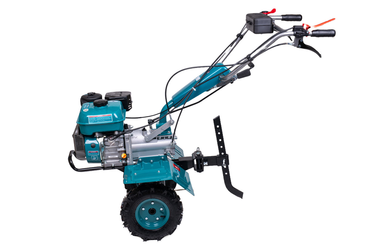 Motocultor pe benzina TOTAL, 7.0 CP, latime de lucru 1200 mm, cu freze si roti de transport