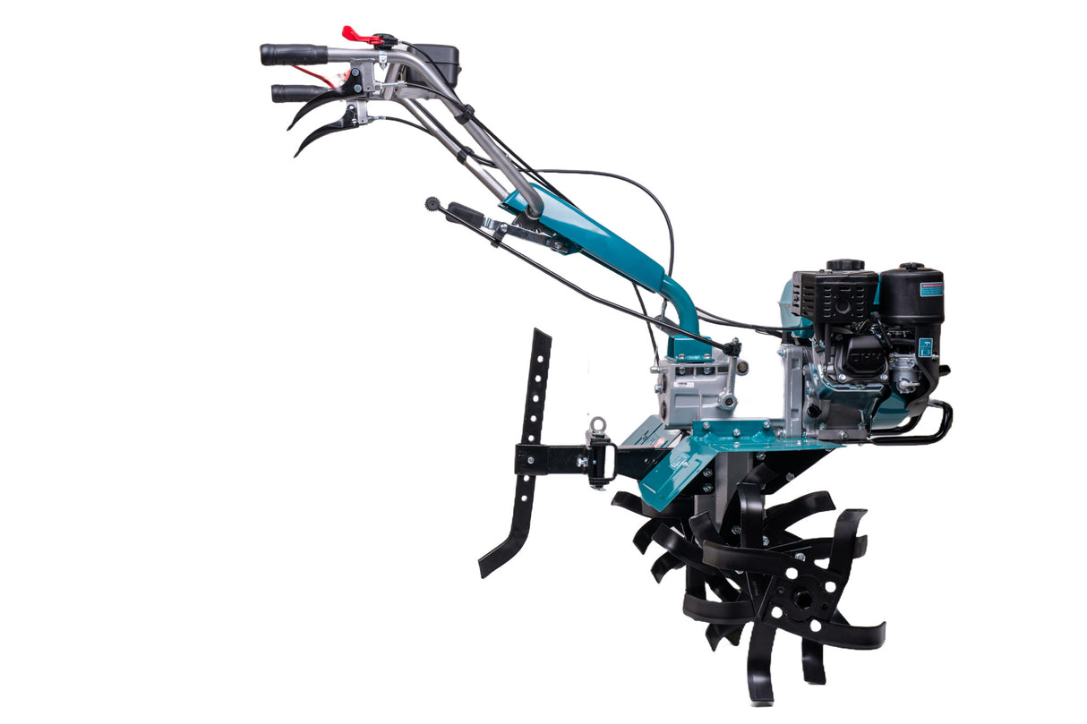 Motocultor pe benzina TOTAL, 7.0 CP, latime de lucru 1200 mm, cu freze si roti de transport