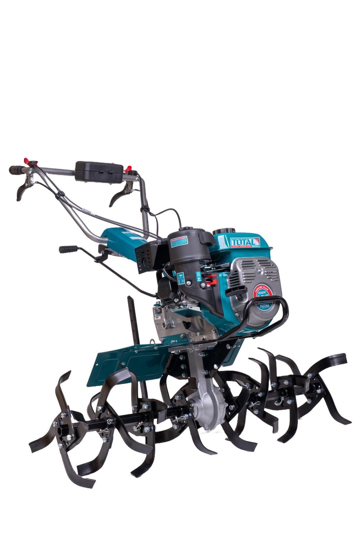 Motocultor pe benzina TOTAL, 7.0 CP, latime de lucru 1200 mm, cu freze si roti de transport