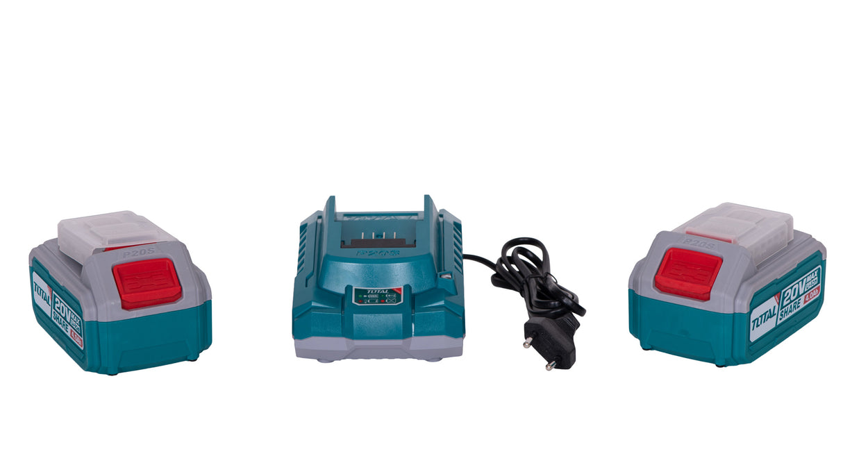 Drujba pe acumulatori TOTAL, 20V, LI-ION (INCLUDE ACUMULATOR SI INCARCATOR)