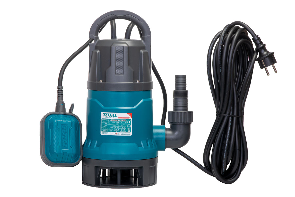 Pompa submersibila apa murdara TOTAL, 750W, cablu 9m, adancime de absorbtie 7m, 1"