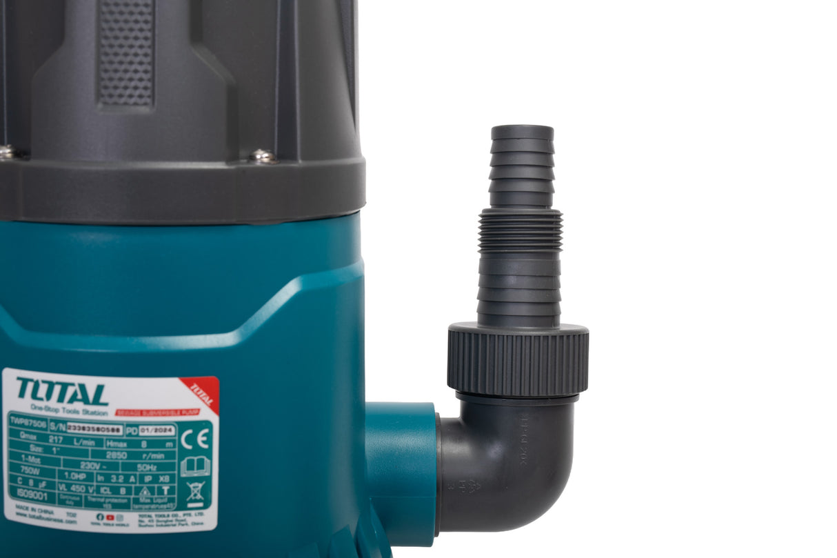 Pompa submersibila apa murdara TOTAL, 750W, cablu 9m, adancime de absorbtie 7m, 1"