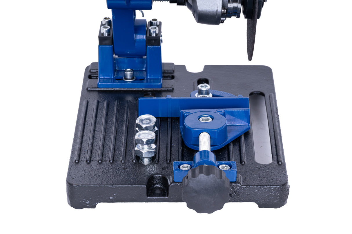 Set WADFOW 2 buc. – stand pentru polizor unghiular 100–125 mm si stand pentru bormasina, aluminiu + baza fonta