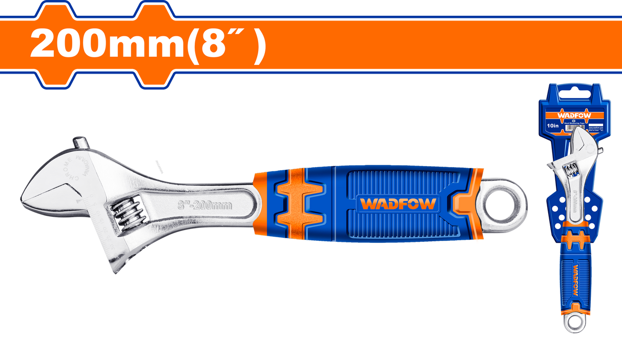 Cheie reglabila Wadfow, lungime 200mm/8”, dimensiune clema reglabila 0-30mm, CR-V